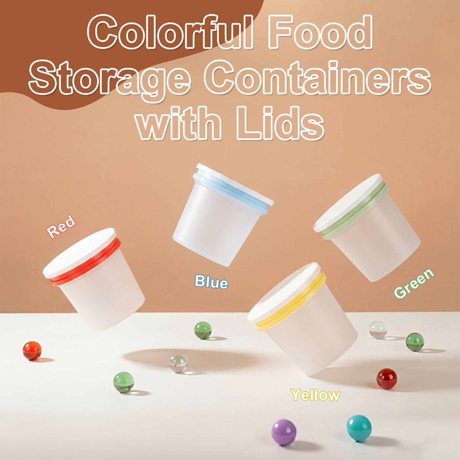 7 oz Plastic Food Containers with Screw Top Lids, Small Food Freezer Storage …