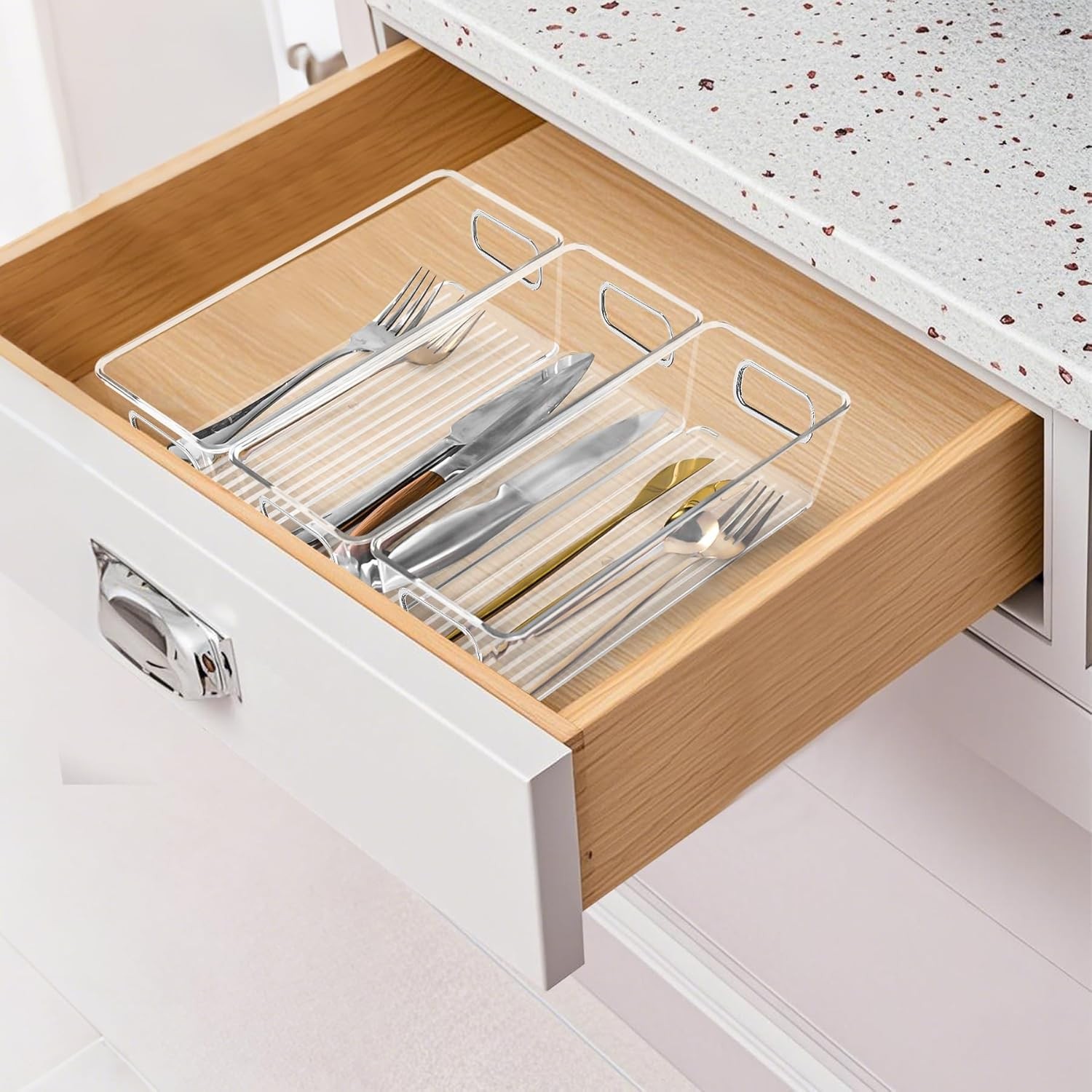 Clear Plastic Storage Bins 8 Pack – Pantry Organizers and Storage,