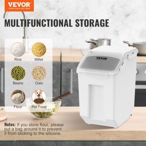 Ingredient Storage Bin 2 x 15L Dispenser Bin with 2 Measuring Cups
