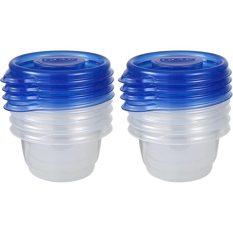 BPA Free Mini Round Food Storage Containers 4oz Snack Containers Set of 8 New