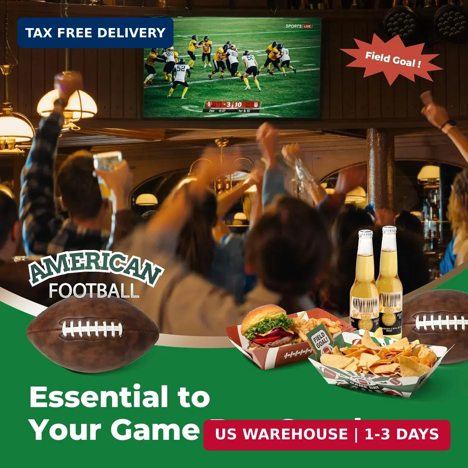 Fit Meal Prep 50 Pack Football Party Supplies Paper Food Tray 5 lb Disposable Na