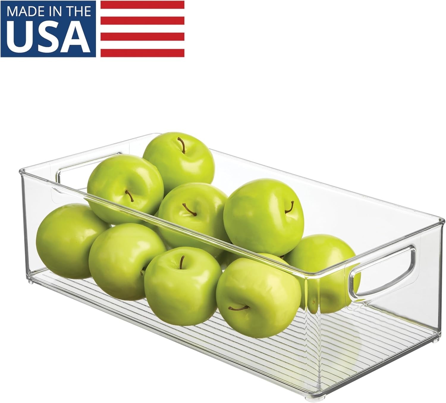 iDesign Stackable Storage Bin Organizer Bin Kitchen & Pantry Clear Made in USA