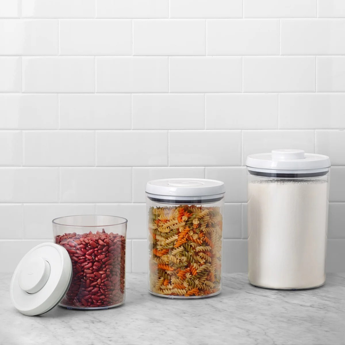 New OXO SoftWorks Set of 3 POP Food Storage Canister Containers, 22165700 NIB