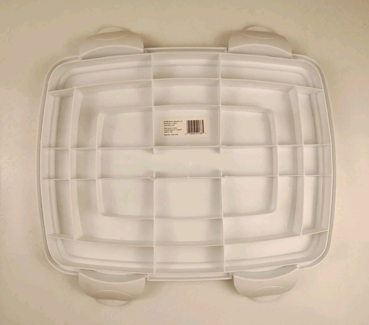 WILTON – Sheet Cake and Cupcake Carrier 3 in 1 Caddy – Plastic – White