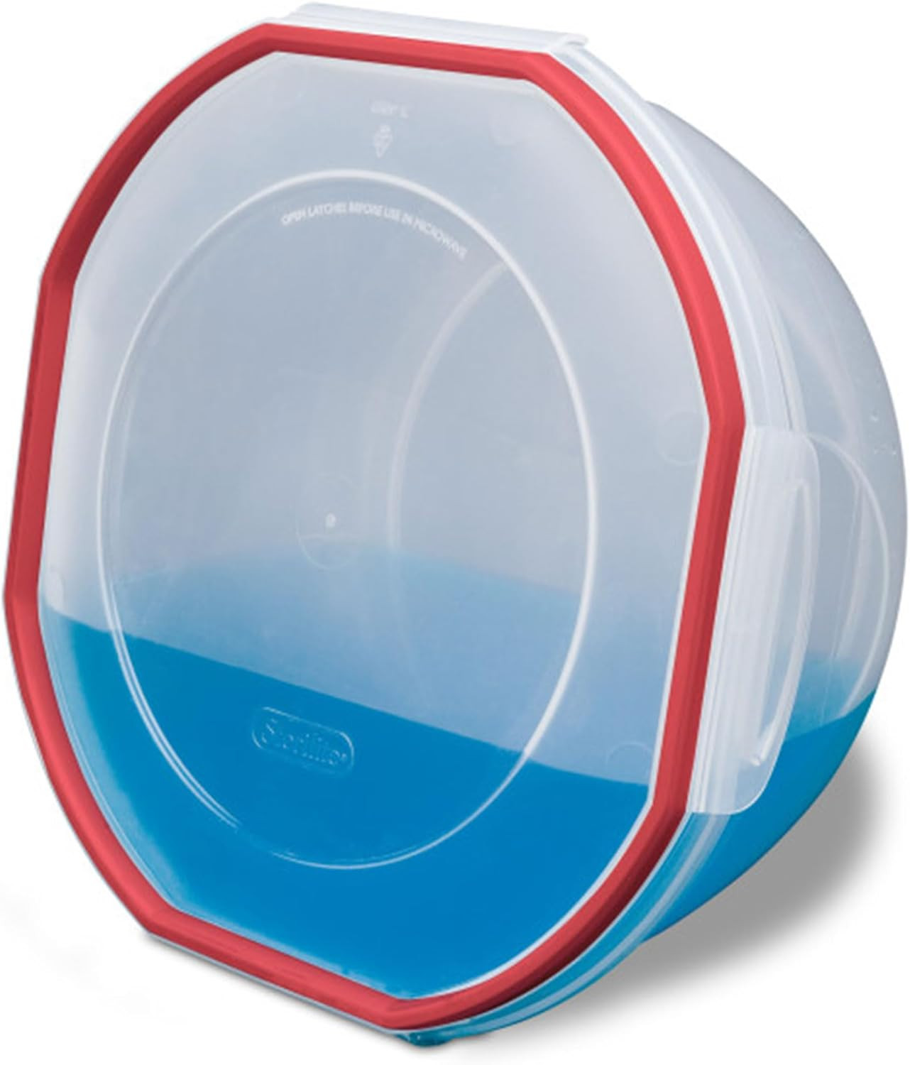 Ultra-Seal 8.1 Qt Airtight Food Storage Containers, 4-Pack, Clear with Red Lid