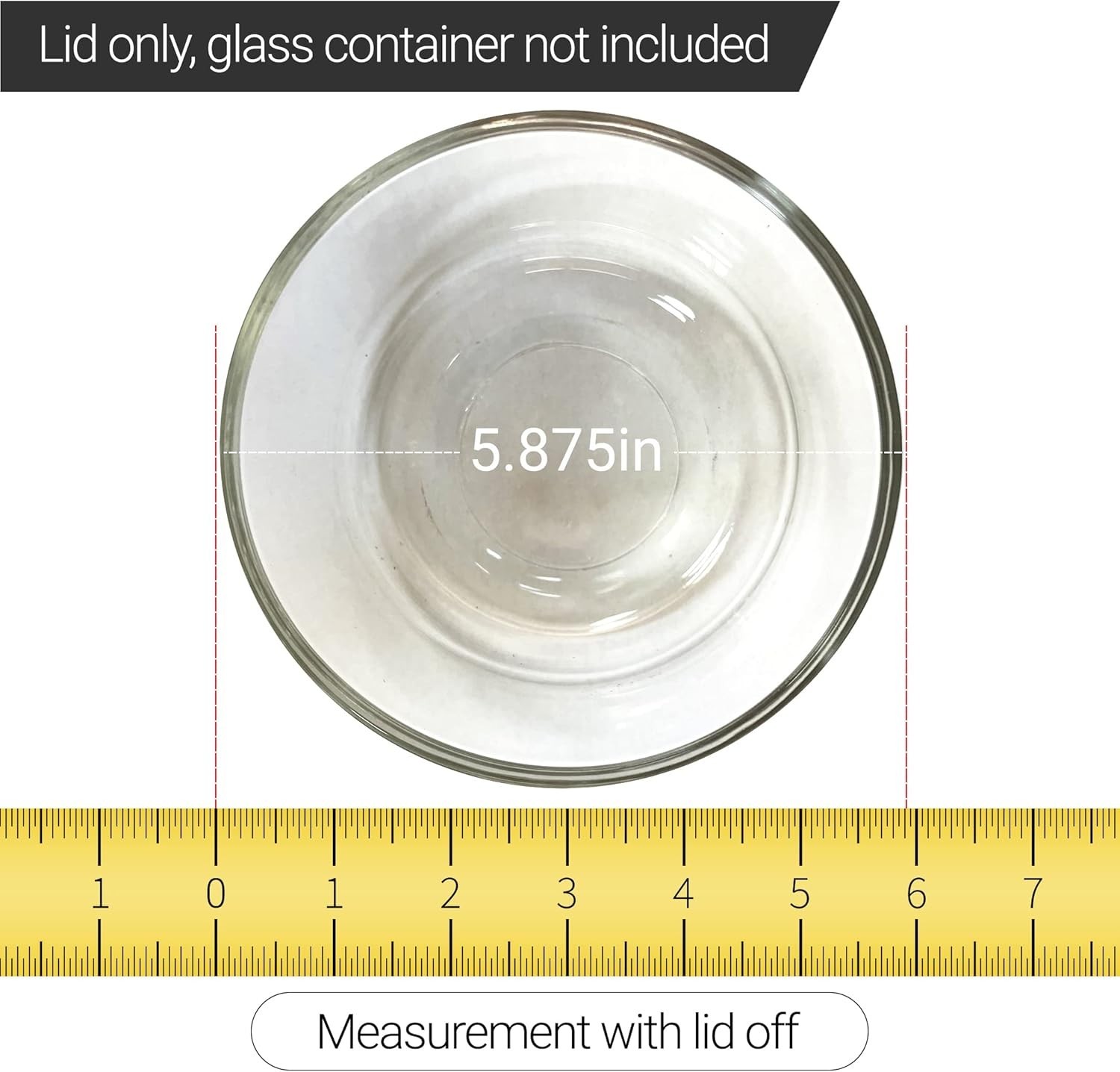 Replacement Lids for Pyrex 4-Cup Glass Food Storage Container Bowls, 6-Inch P…