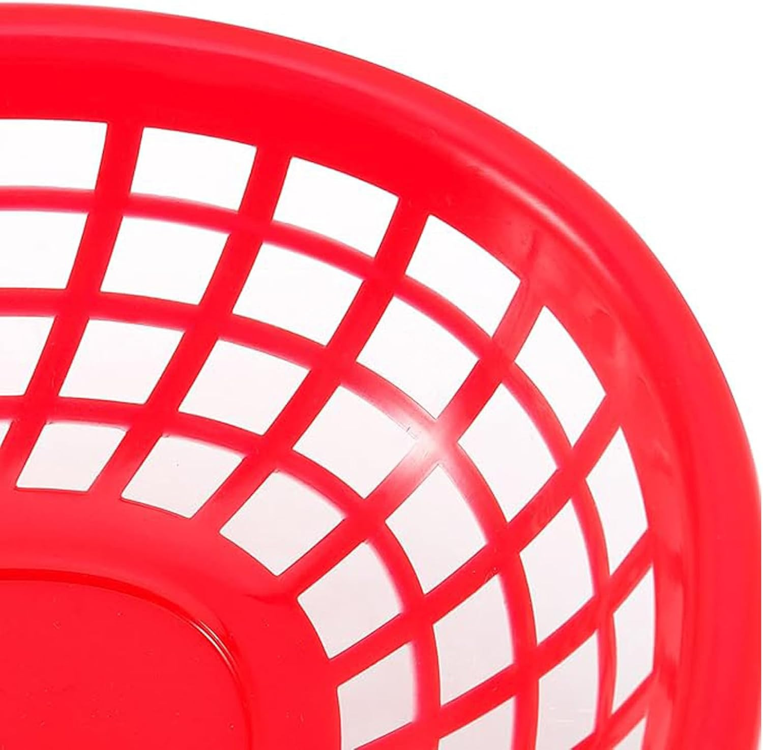 50 Pack 9 X 5.6 Inch Oval Fast Food Baskets Red Plastic Fast Food Baskets