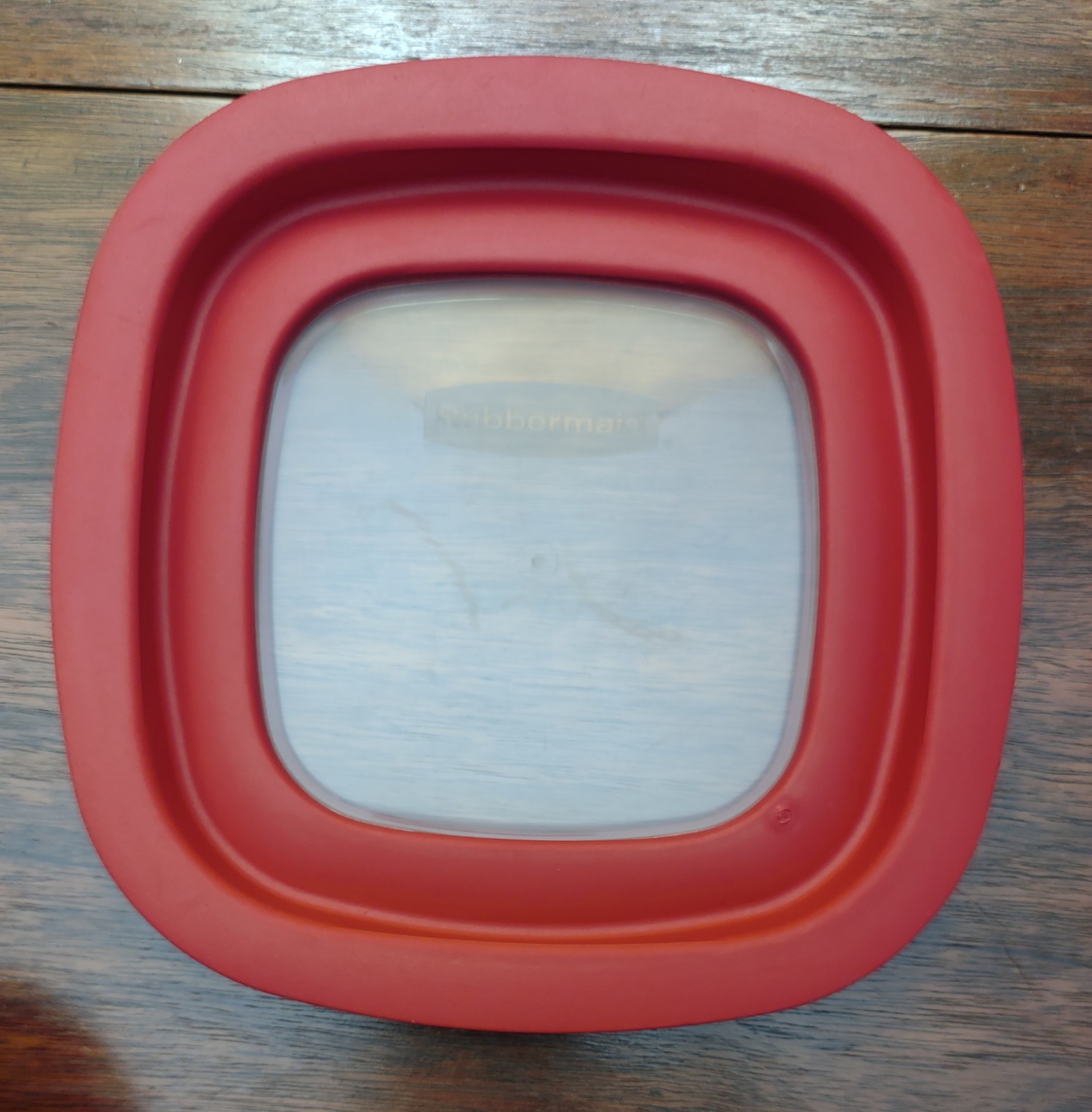Lot Of 6 Rubbermaid Premier Square Snap Lid Replacement 7″ Red 10M3M4 LIDS ONLY