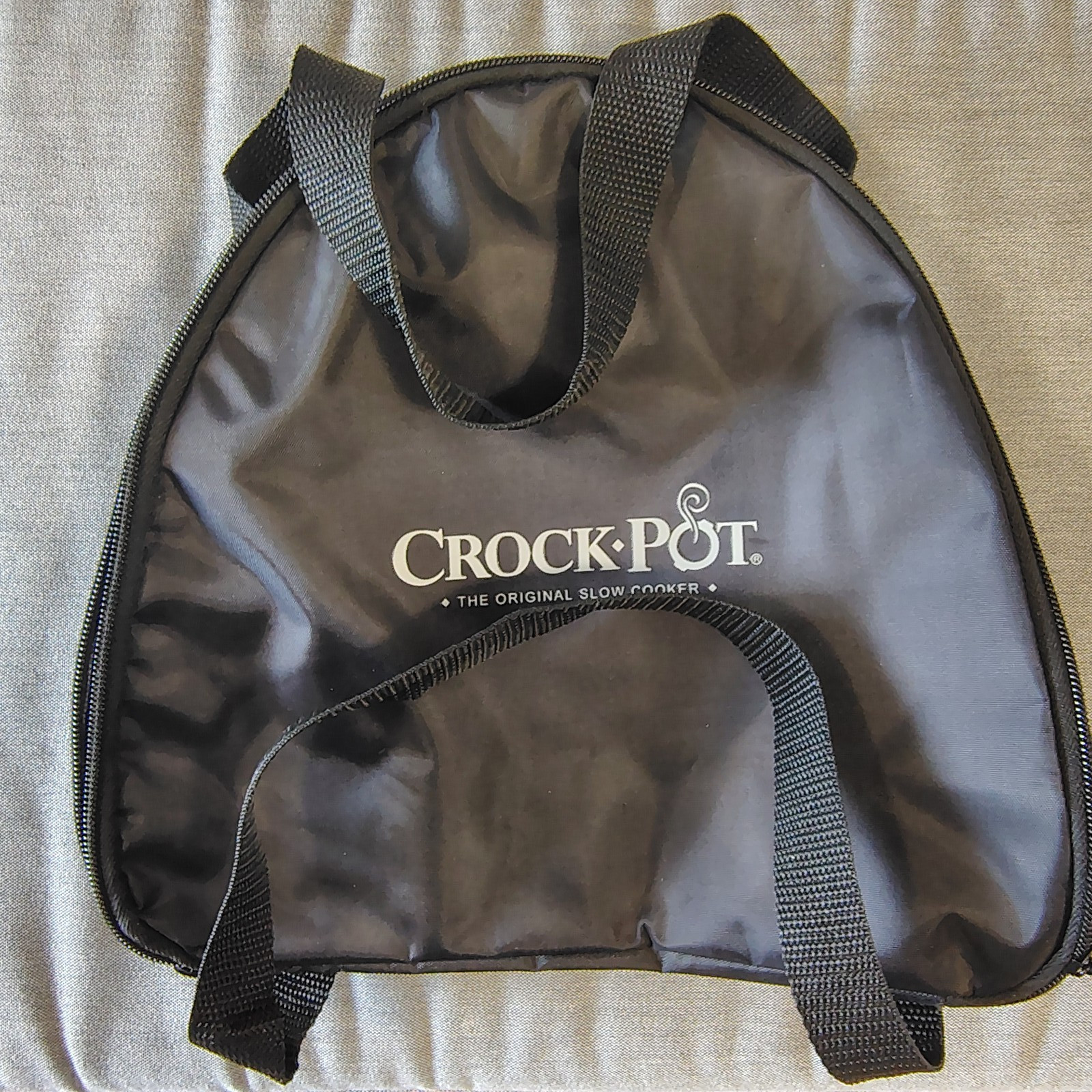 16oz Crock-Pot Little Triple Dipper Black Insulated Travel Cover NEW