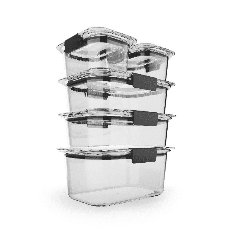 Leak-Proof Stain Resistant Clear Food Storage Containers 10 Piece Set Durable