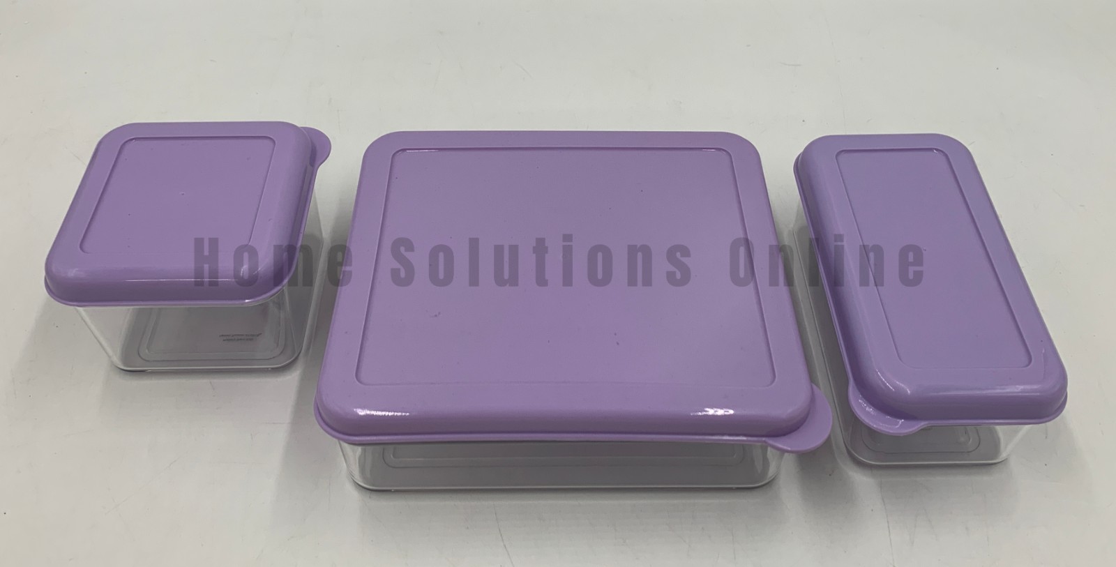 Pottery Barn Kids Spencer Clear Food Storage Containers S/3 Lavender #D421A