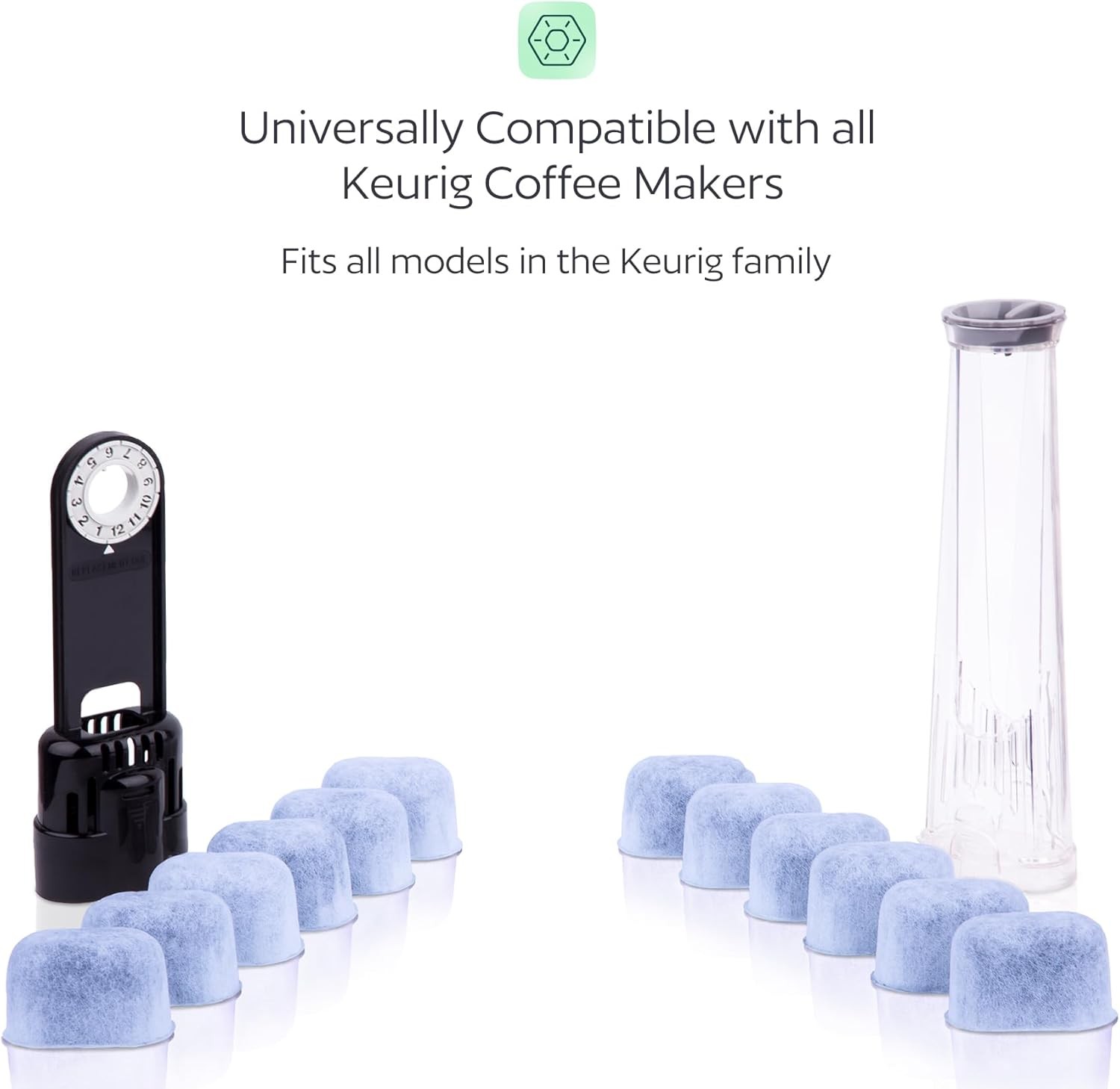 12 Water Filters for Keurig K-Mini, K-Slim, K-Duo, K-Supreme, K-Classic,…