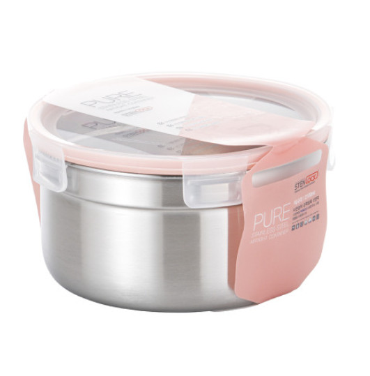 STENLOCK Pure Stainless Steel Side lunch Box 2100ml Circle NO 9