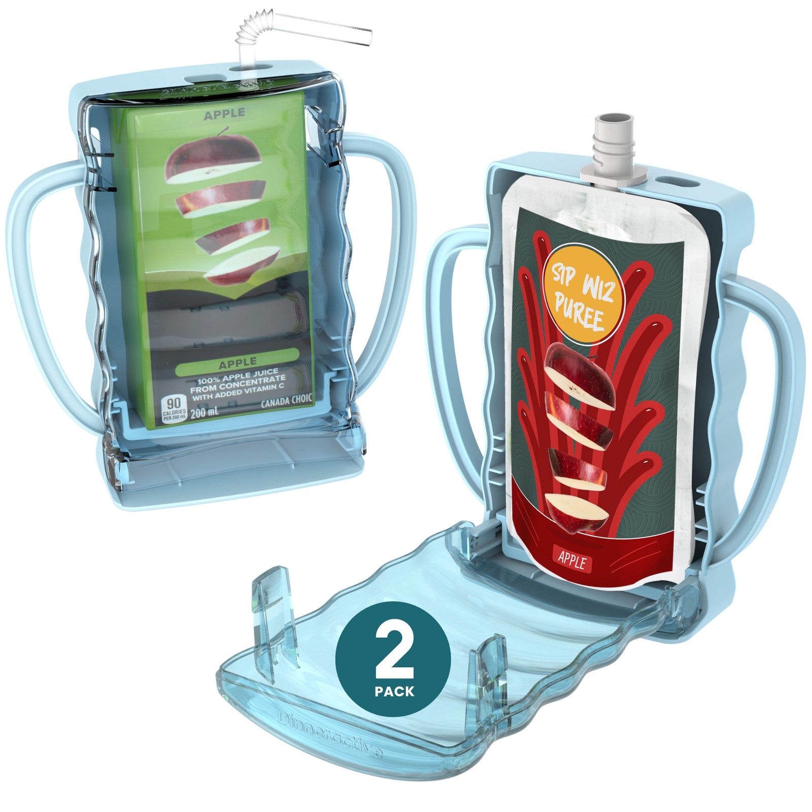 Sip Wiz – Baby Pouch Holder No Squeeze Pouch Food Pouches & Juice Holder – An…