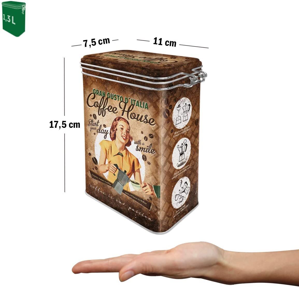 Nostalgic-Art – Metal Food Coffee Sugar Storage Tin Container Box – Coffee House