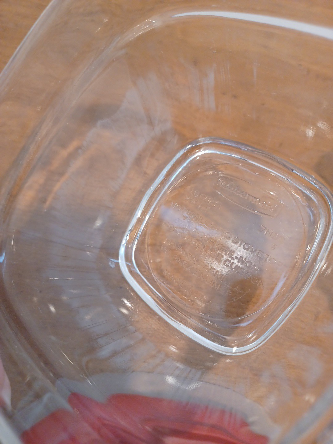 Rubbermaid Glass Storage Container 1 Cup Red Lid 7N68 Discontinued Easy Find Lid