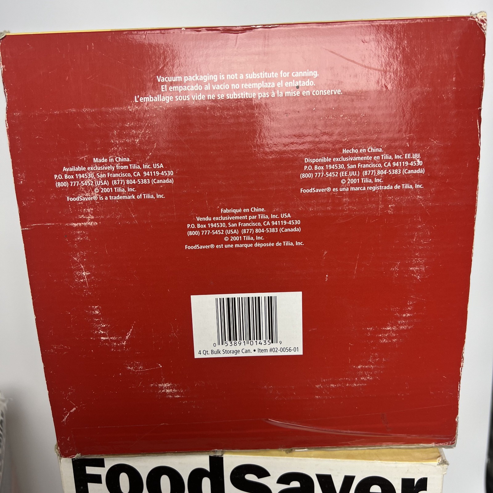 Food Saver by Tilia 2 & 4 qt Bulk Storage Canister Vacuum set New Old Stock