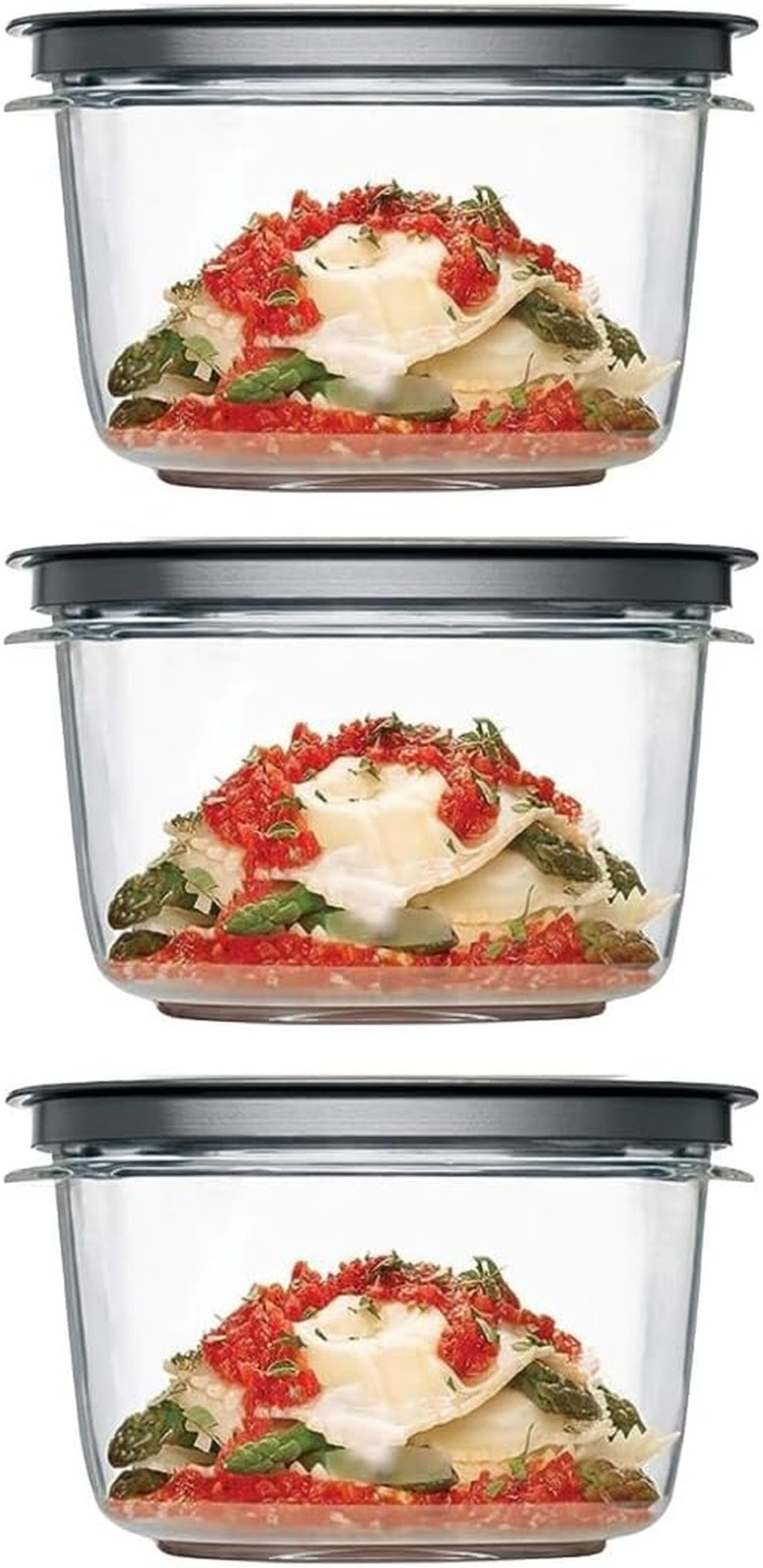 Rubber Maid Premier, 7 Cup Premier Flex & Seal Food Storage Set, 3 Tritan Contai