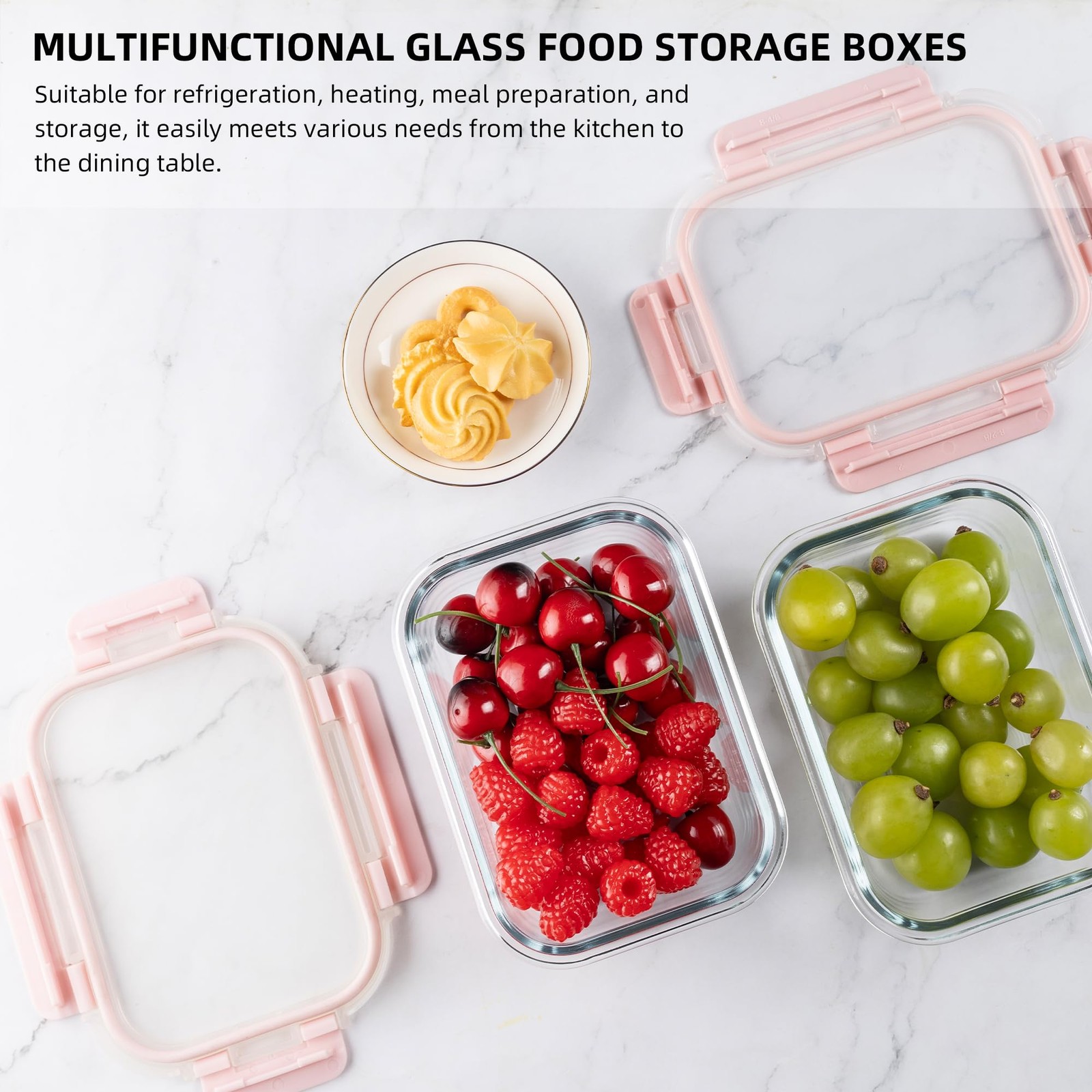 10 Pack 22 oz Glass Meal Prep Containers, Food Storage Containers with Lids, …