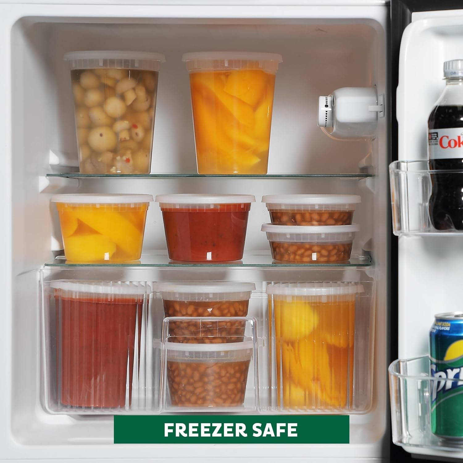 Airtight 25 oz Plastic Deli Containers – 50 Set, Microwave & Freezer Safe