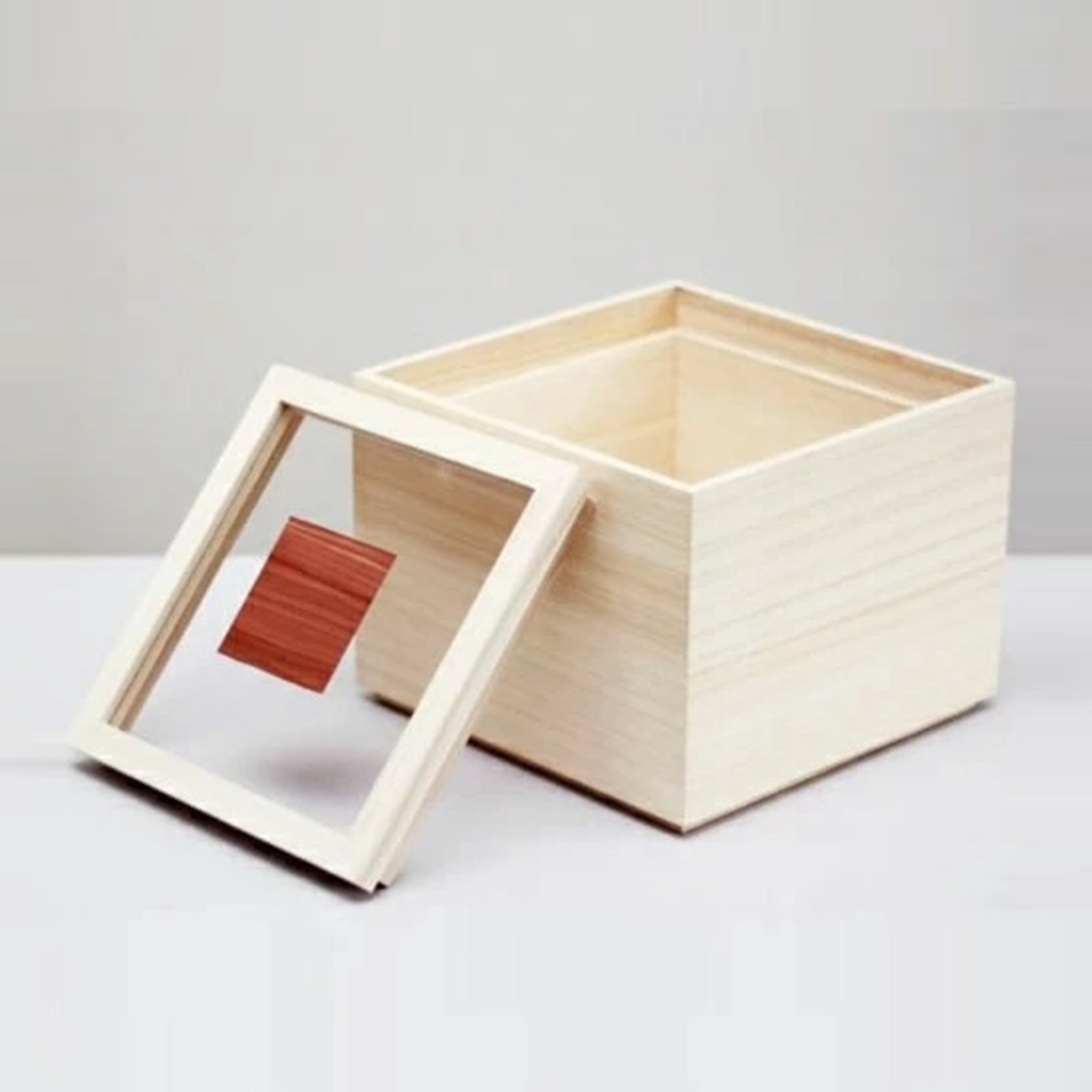 Masuda Kiribako Paulownia Wood Box Rice Bin Stocker 3kg Simple Design From JAPAN