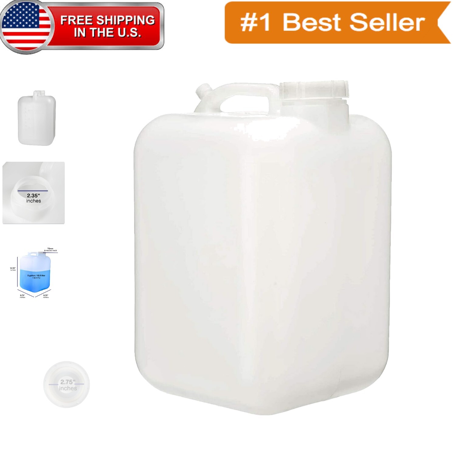 Heavy-Duty 5 Gallon Hedpak with Graduations and Vent Lid for Precision Handling