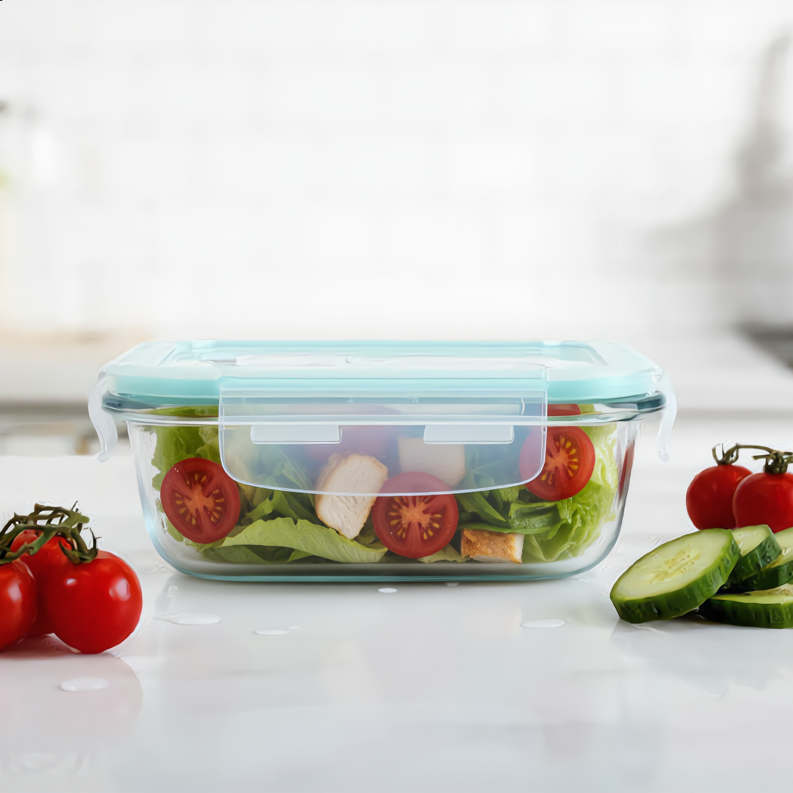 13.5oz Glass Airtight Food Storage Containers Oven Microwave Freezer Safe
