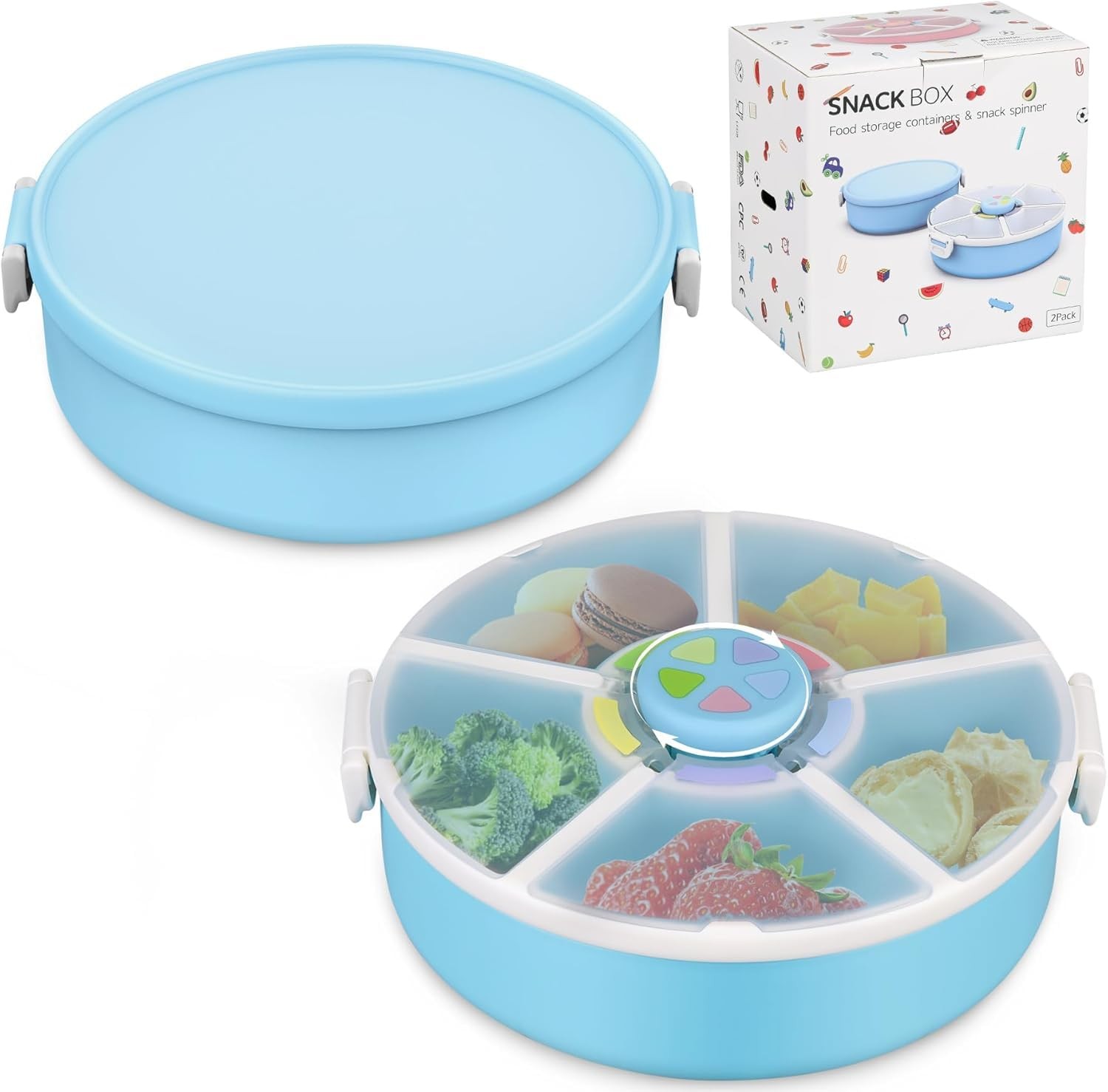 ‘ Rotating Snack Container Set – 2-Pack, Includes 1 Rotating Snack Container …
