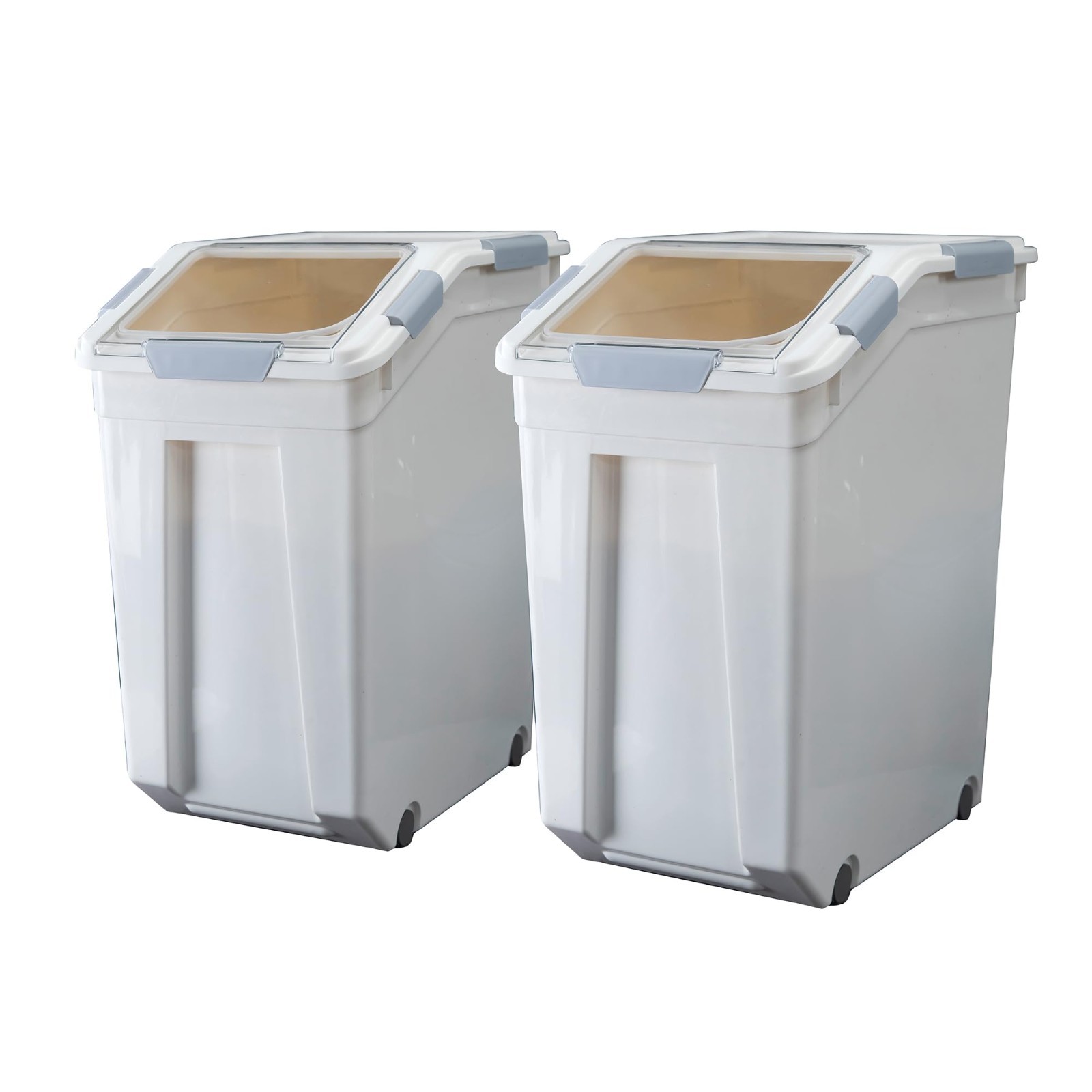 33L Rice Storage Container Set, 50lbs Capacity, BPA-Free, Includes Measuring Cup