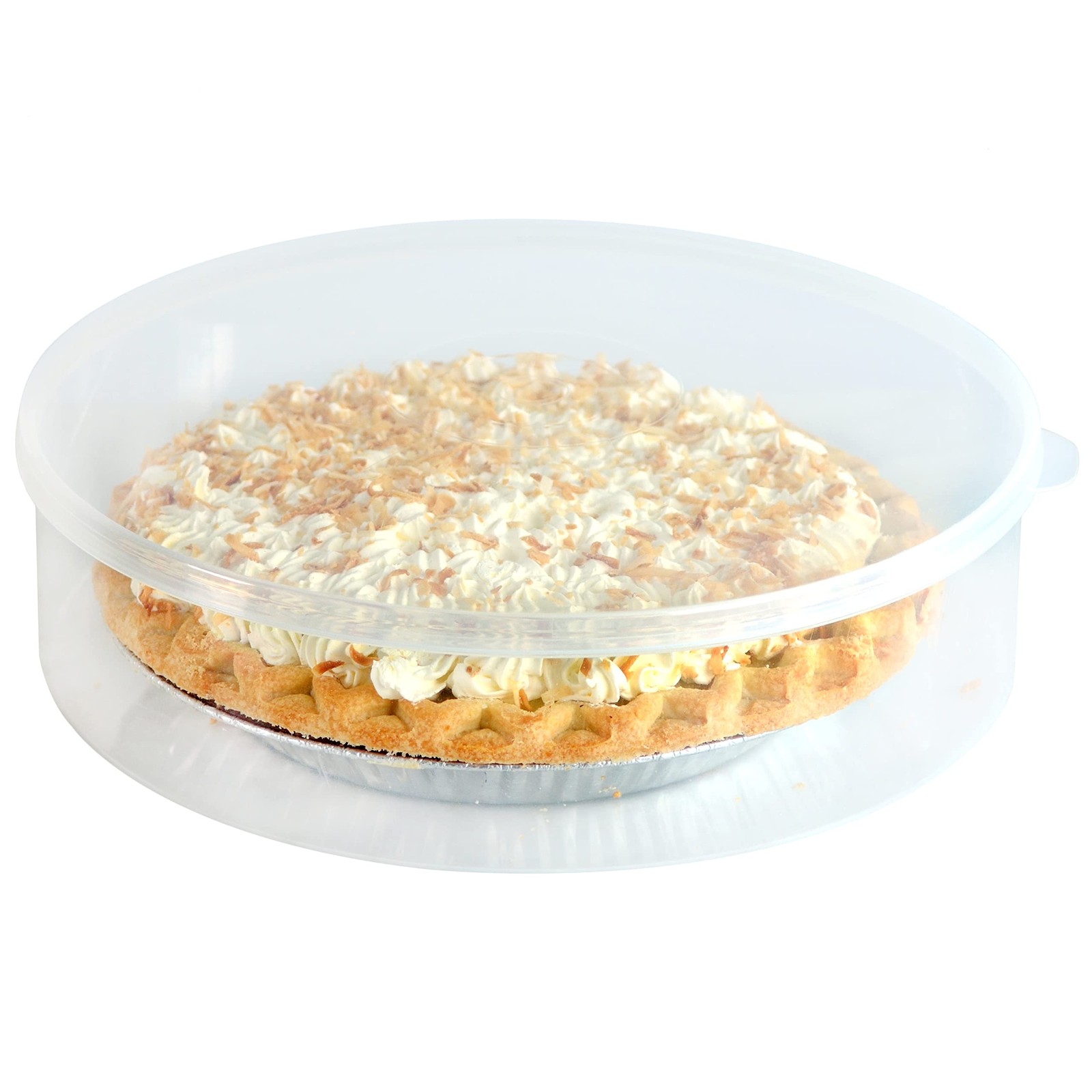Youngever Plastic Pie Container, 11 Inch, 11 inch Diameter x 3 H, Clear