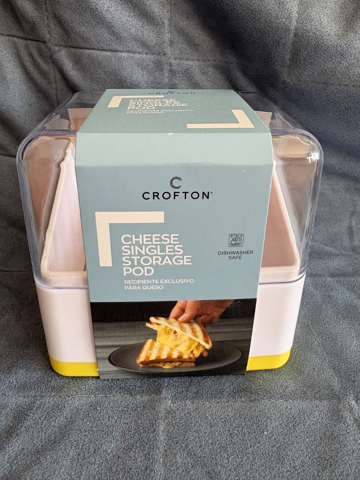 CROFTON CHEESE SINGLES STORAGE POD (CLEAR AND YELLOW) – BRAND NEW