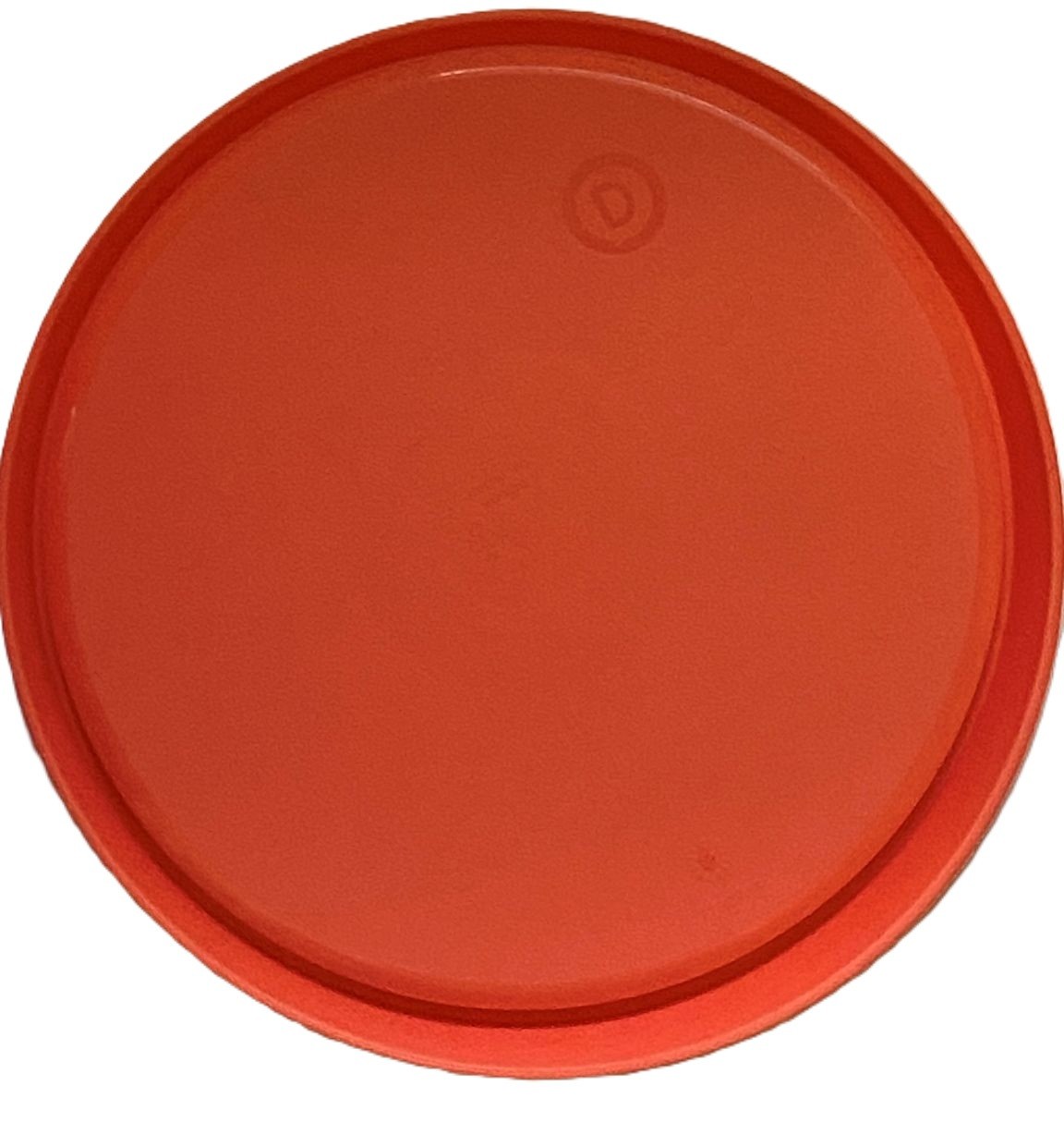 Vtg Tupperware Orange One-Touch Reminder Window Canister ~ Size D ~ (2416B-1)