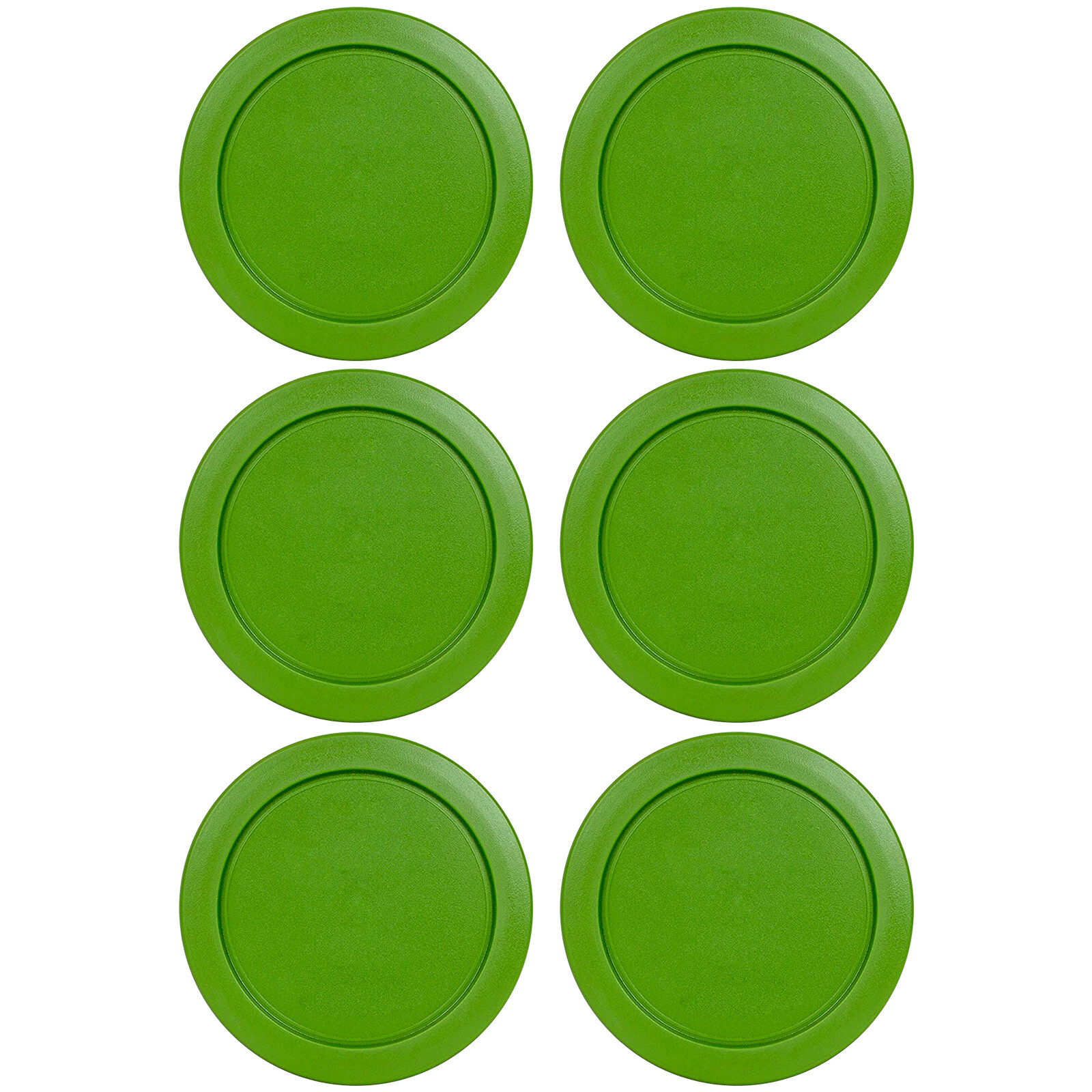 6 Replacement Lids Covers for Pyrex 2-Cup Containers, 5-Inch 7200-PC GREEN