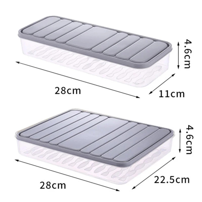 Box Food Storage Container Stackable Food Saver Box with Lid Square Plastic