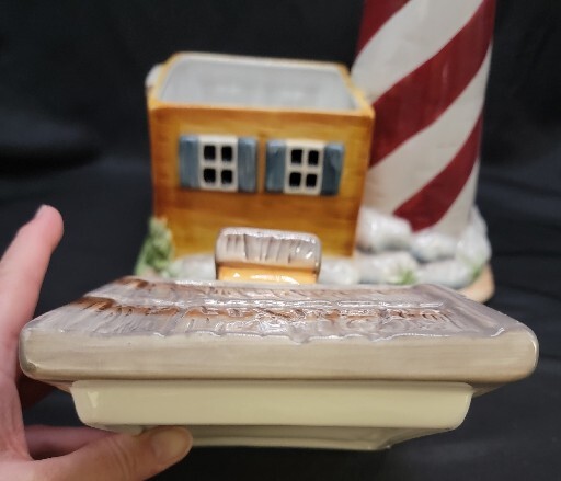 Cookie Jar Lighthouse Beach Home Nautical Kitchen Decor Storage Canister Gibson