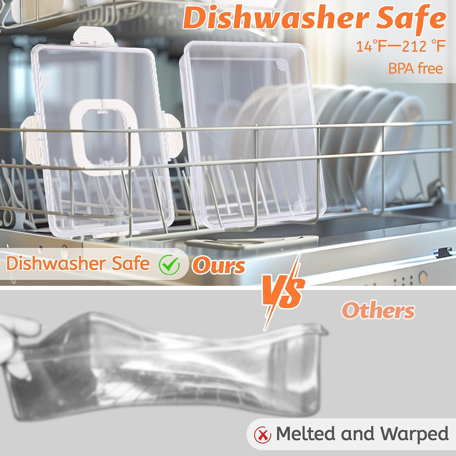 Snackle Box Container, Dishwasher Safety – Divided Serving Tray with Lid and Han