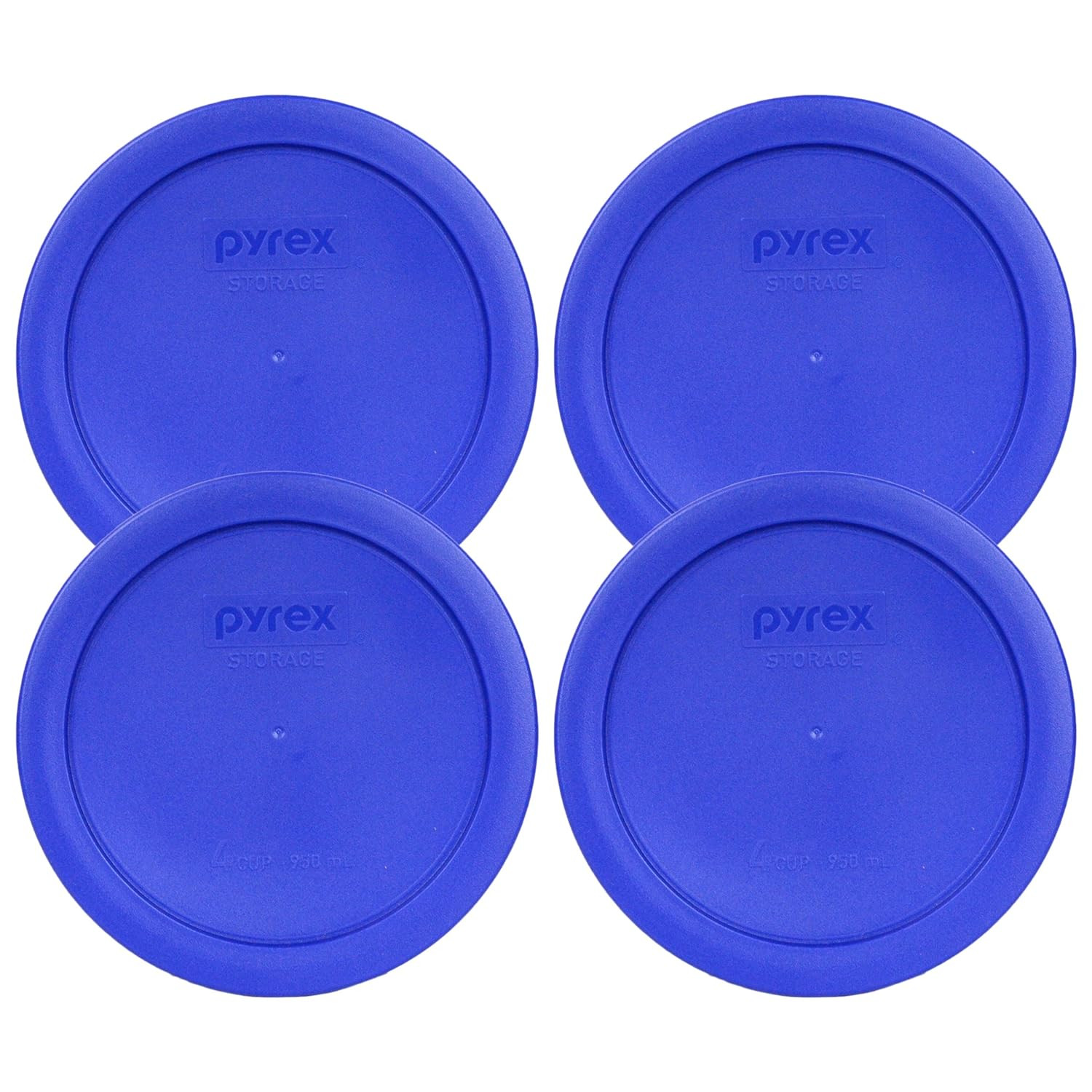 7201-PC 4-Cup Cadet Blue Plastic Food Storage Lid (4-Pack) – Made in USA