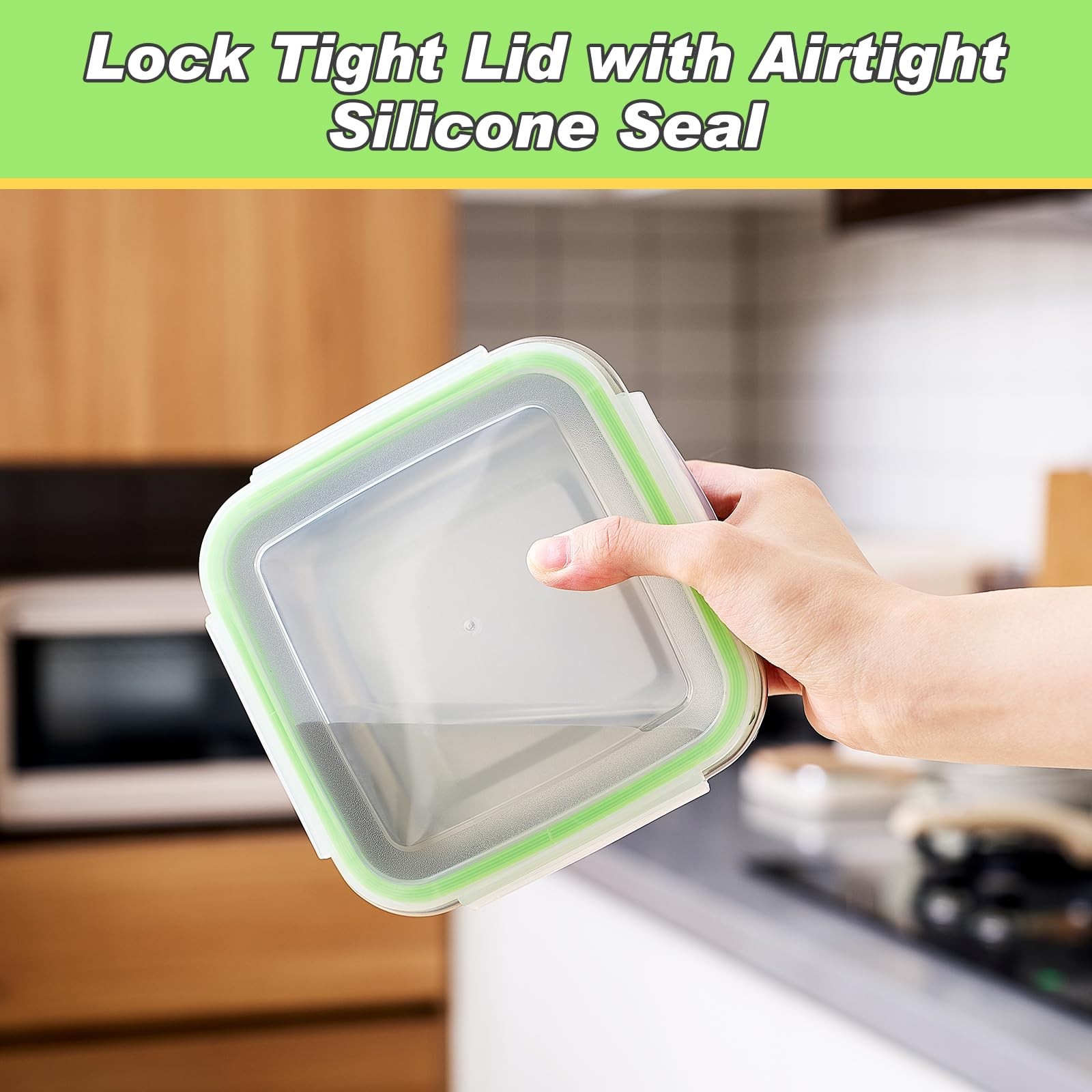 4 Pack Food 304 Stainless Steel Sandwich Containers, Leakproof Metal Lunch Co…