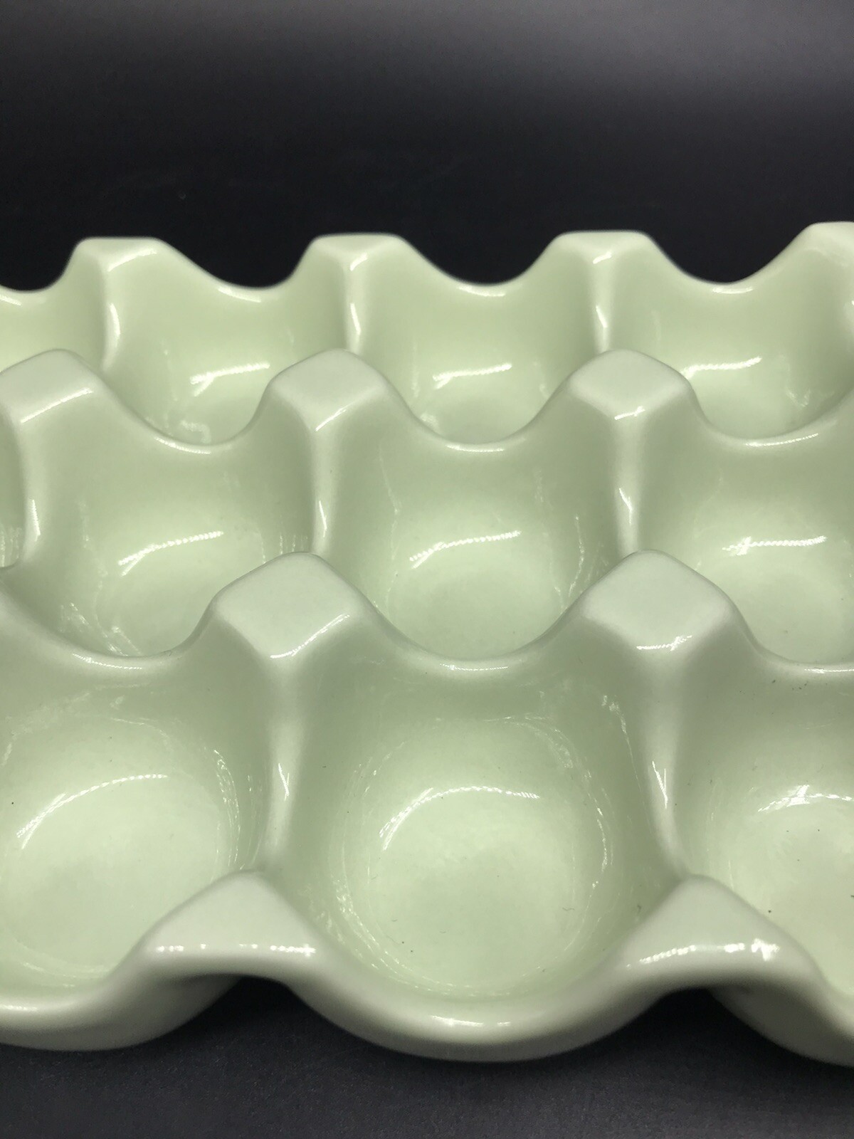 CHANTAL Sage Green Ceramic Farmhouse One Dozen Egg Holder