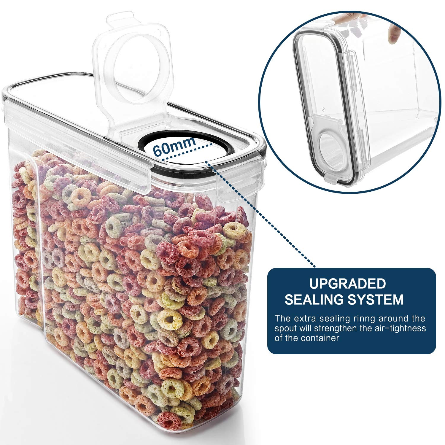 Cereal Container Set, MCIRCO Airtight Food Storage Containers ((4L /135.2oz) …