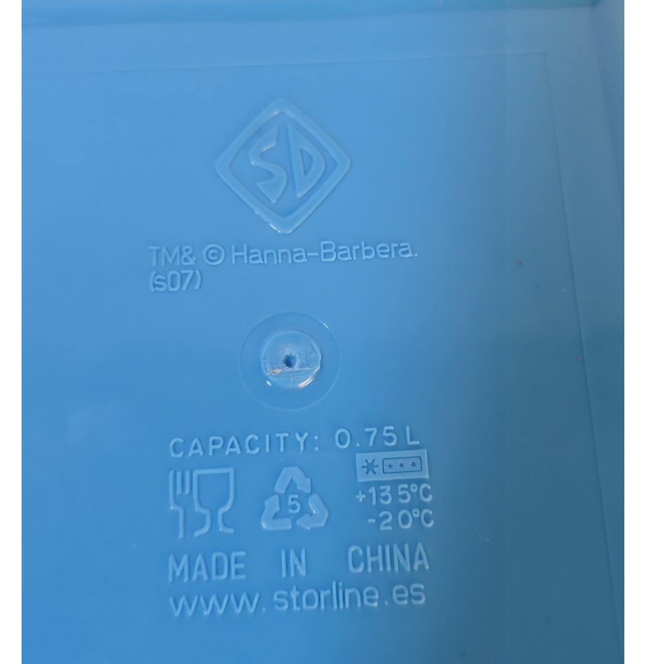 Scooby-Doo Blue Plastic Food Container 0.75L Character Lid Paramount Parks