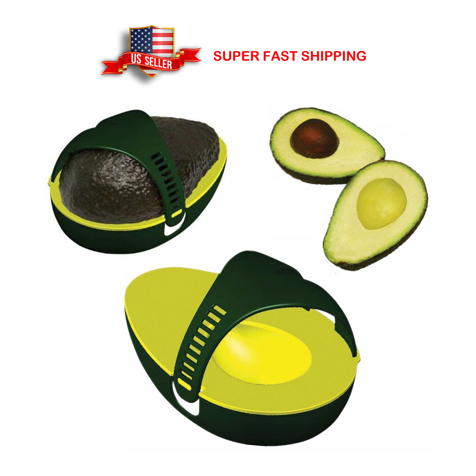 Avocado Essential Tool – Holder Storage Preserve Saver Stay Fresh – 1x, 2x, 4x