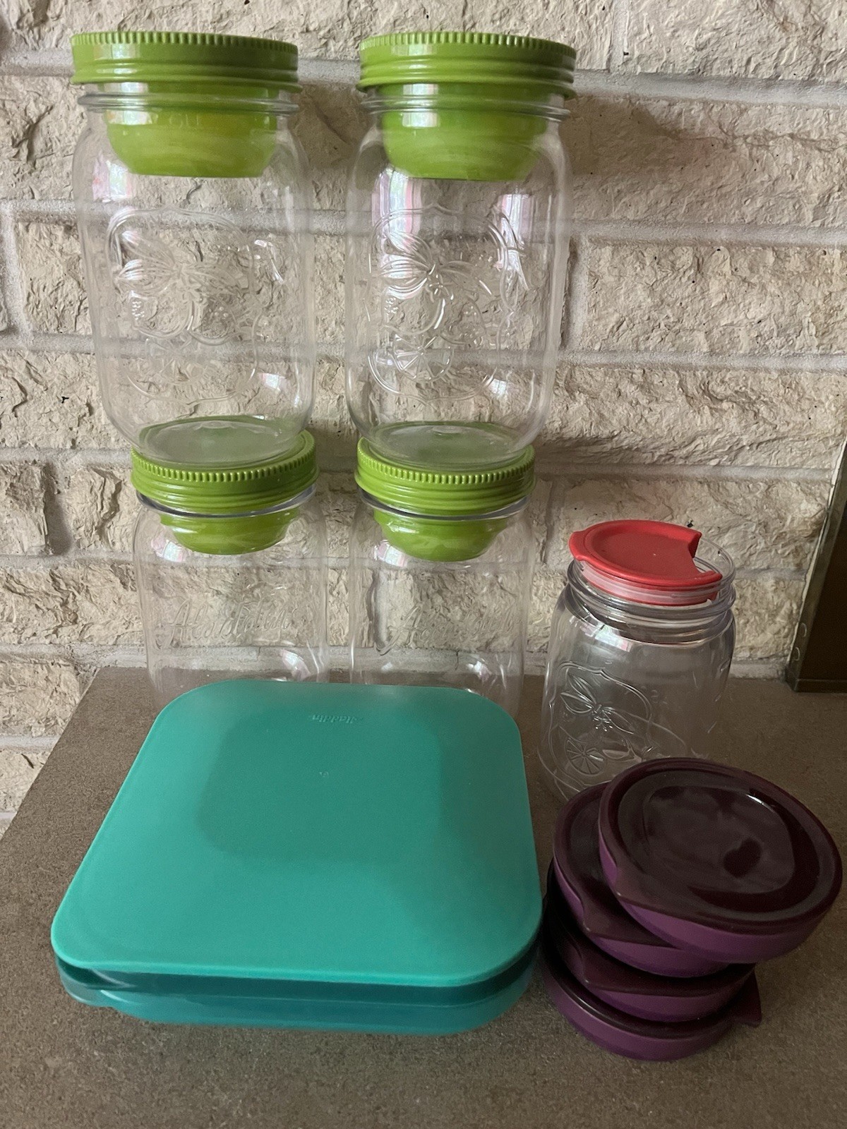 Lot of Aladdin Food Storage Containers – Mason Salad Jars, Tumbler, Salad Kit