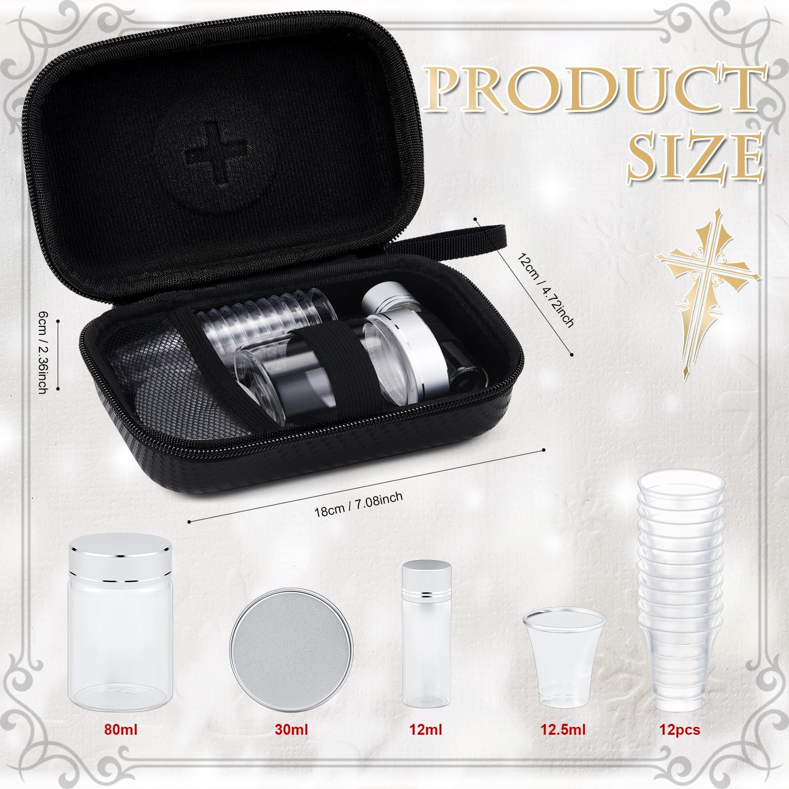 2 Set Portable Communion Set Gifts for Catholic Priests Travel, Home Visits, …