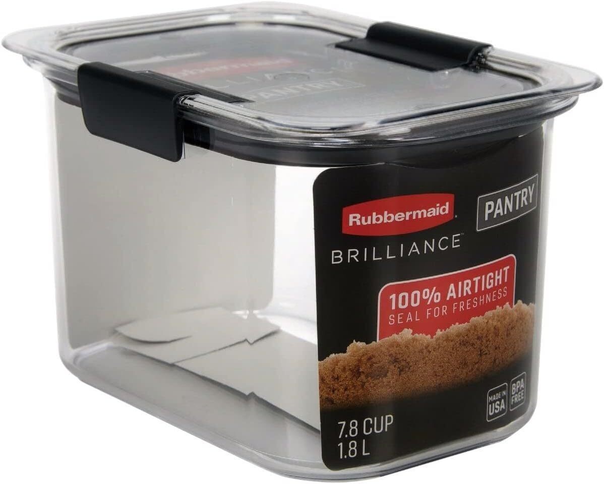 Pantry Airtight Food Storage Container, BPA-Free 7.8 Cup, Ideal for Brown Sugar