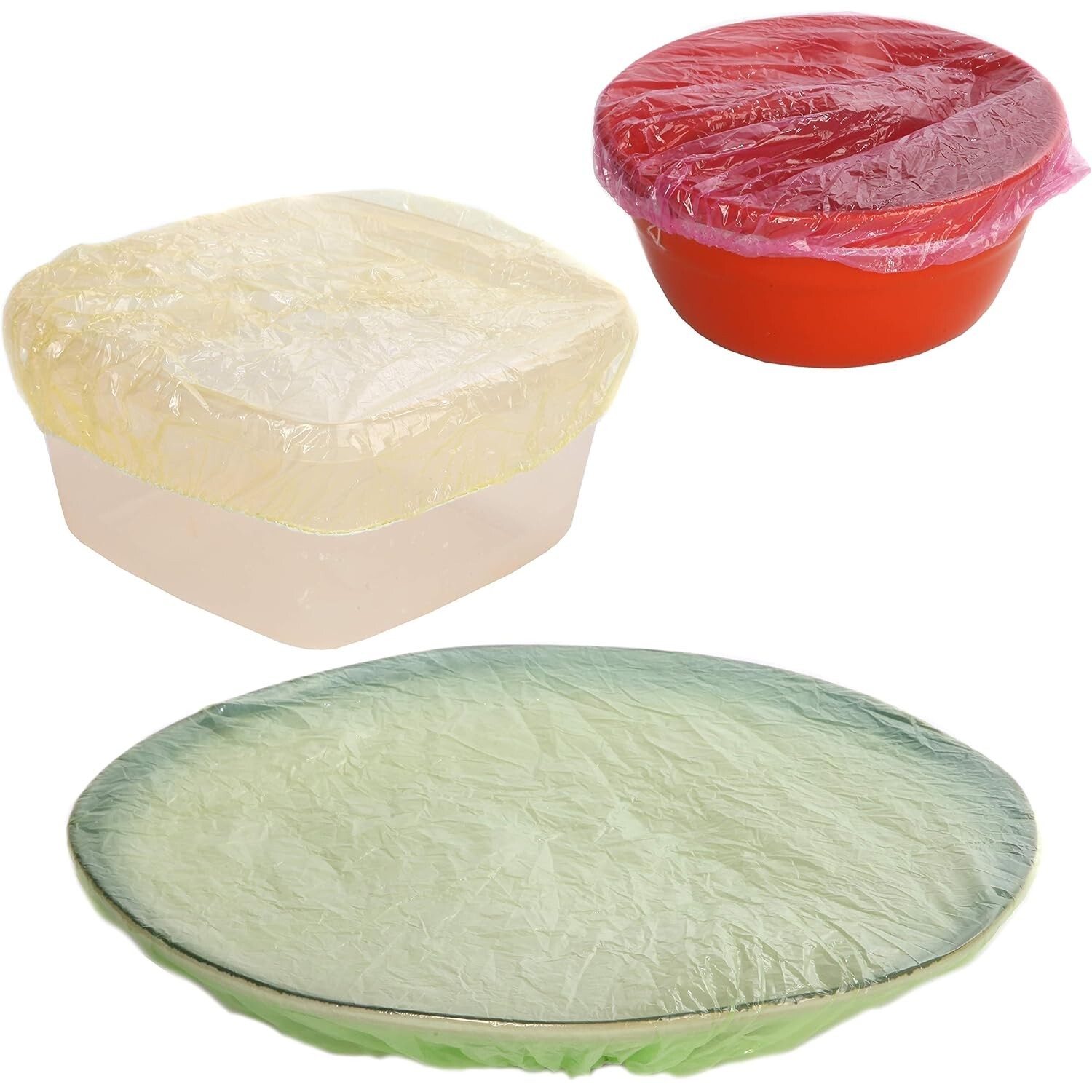 Elastic Food Covers Set of 24 Plastic Kitchen Storage Lids for Meal Prep