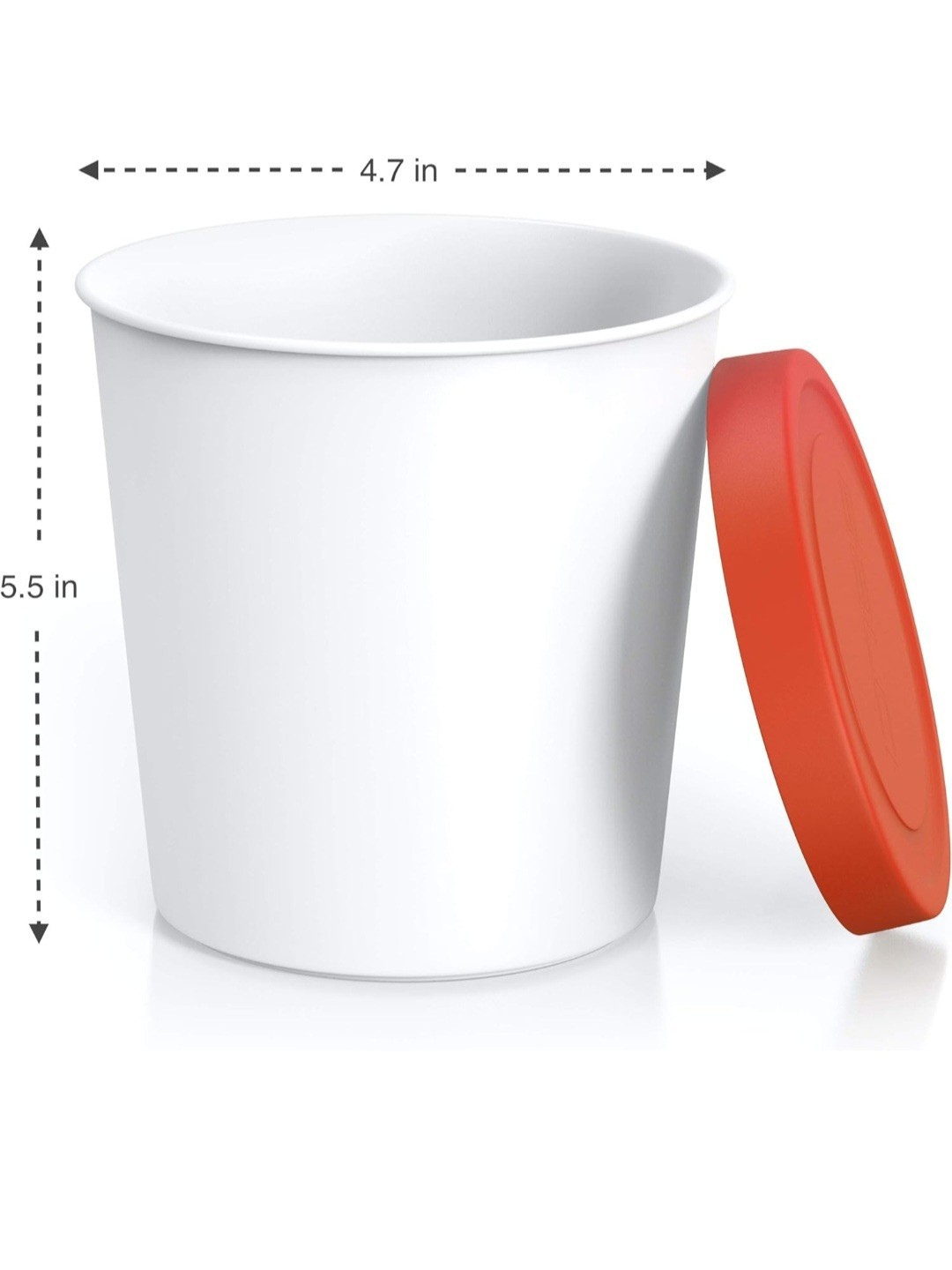 1 Quart Reusable Ice Cream Tubs with Silicone Lid 2 Pack Dishwasher Safe