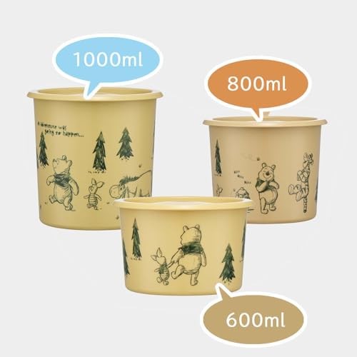 Skater SOT10-A One-Touch Seal Container Large 1000ml Winnie the Pooh Japan