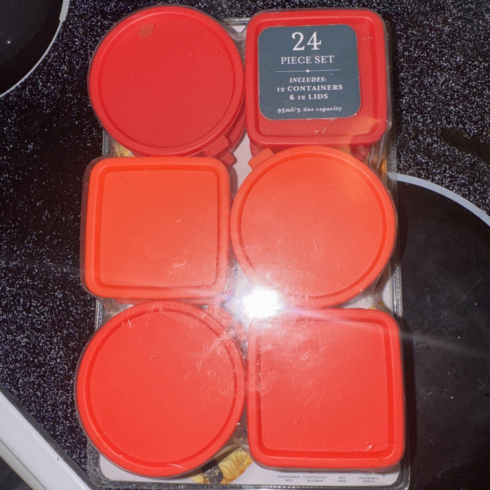 Core Kitchen ~ Mini Condiment & Sauce Containers With Lids – Set of 12 – 95mL