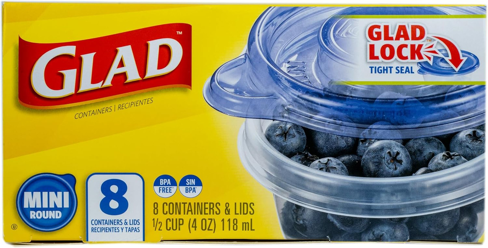 Ware Mini Round Food Storage Containers with Lids, Small BPA Free Reusable Plast